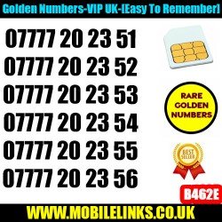 Golden Numbers VIP UK EE Network SIM Card – Easy to Remember Numbers- B462E